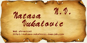 Nataša Vukalović vizit kartica